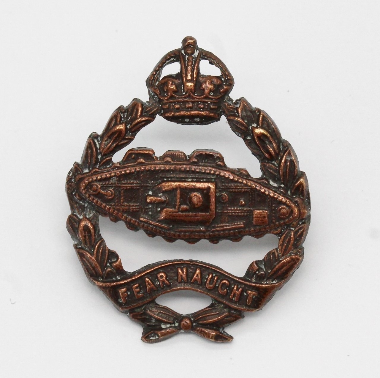 Royal Tank Regiment Officer's Service Dress Collar Badge - King's Crown
