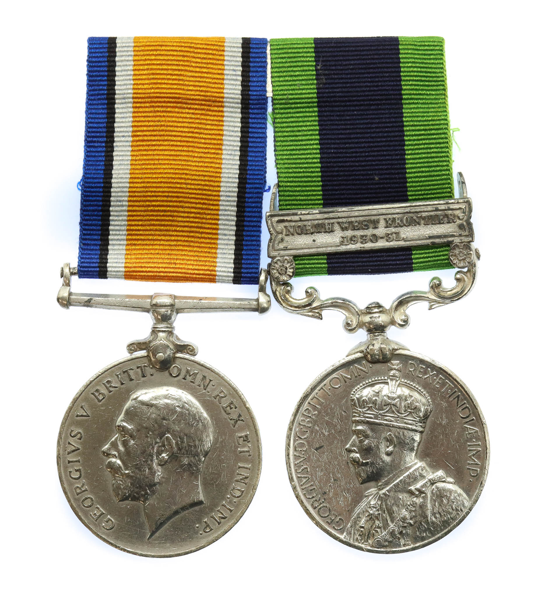 WW1 British War Medal & 1908 India General Service Medal (Clasp - North West Frontier 1930-31) - Rfmn. Dhanbahadur Gurung, 1/1st Gurkha Rifles