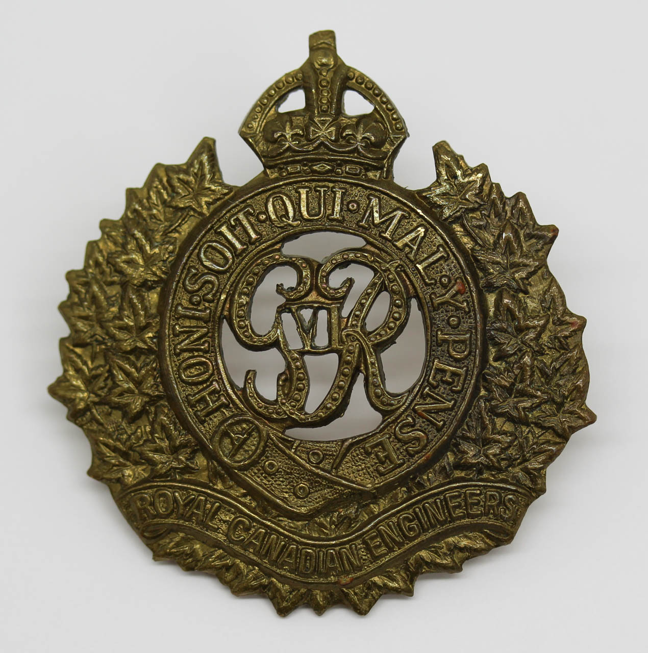 George VI Royal Canadian Engineers Cap Badge