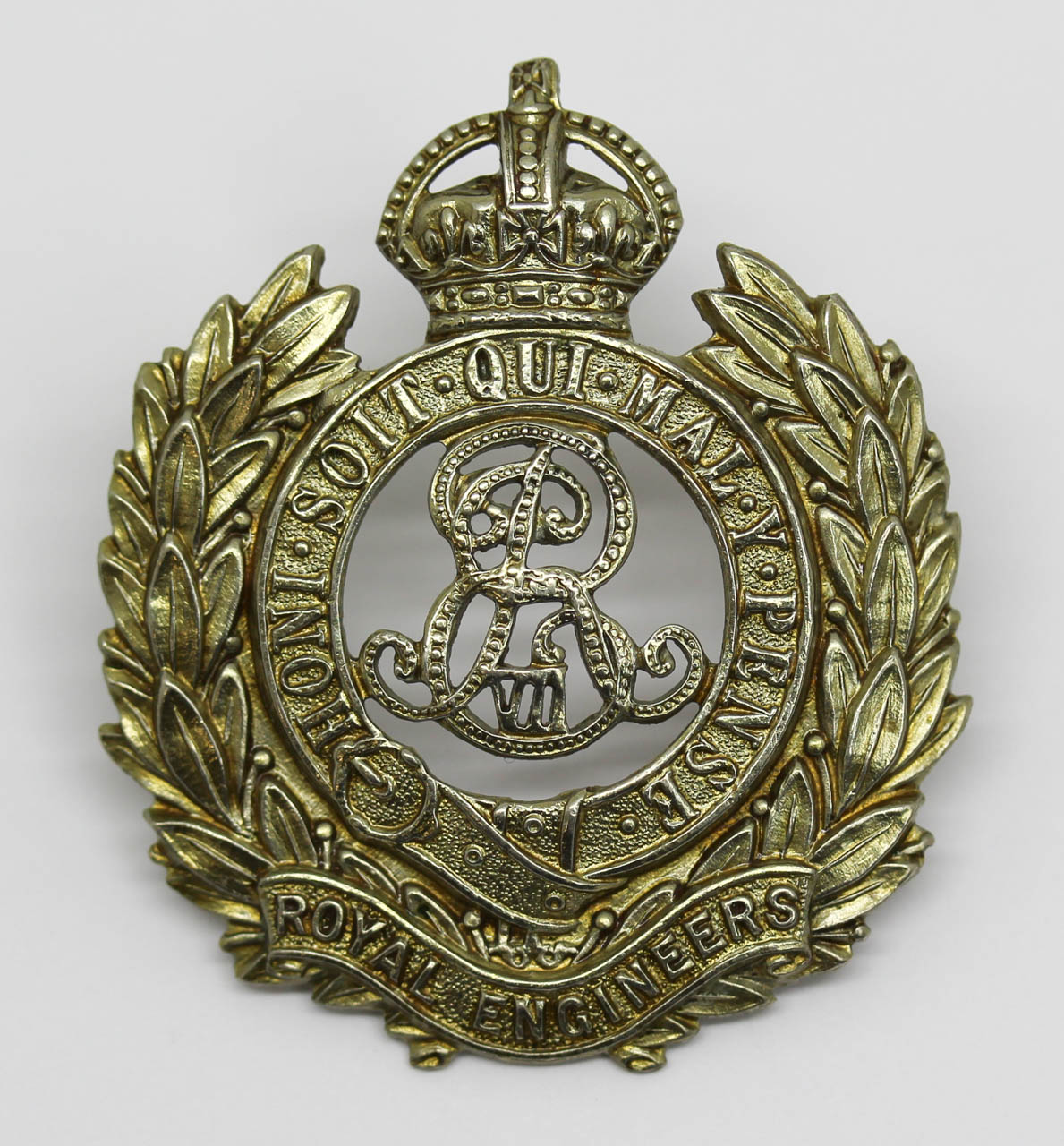 Edward VII Royal Engineers Volunteers Cap Badge