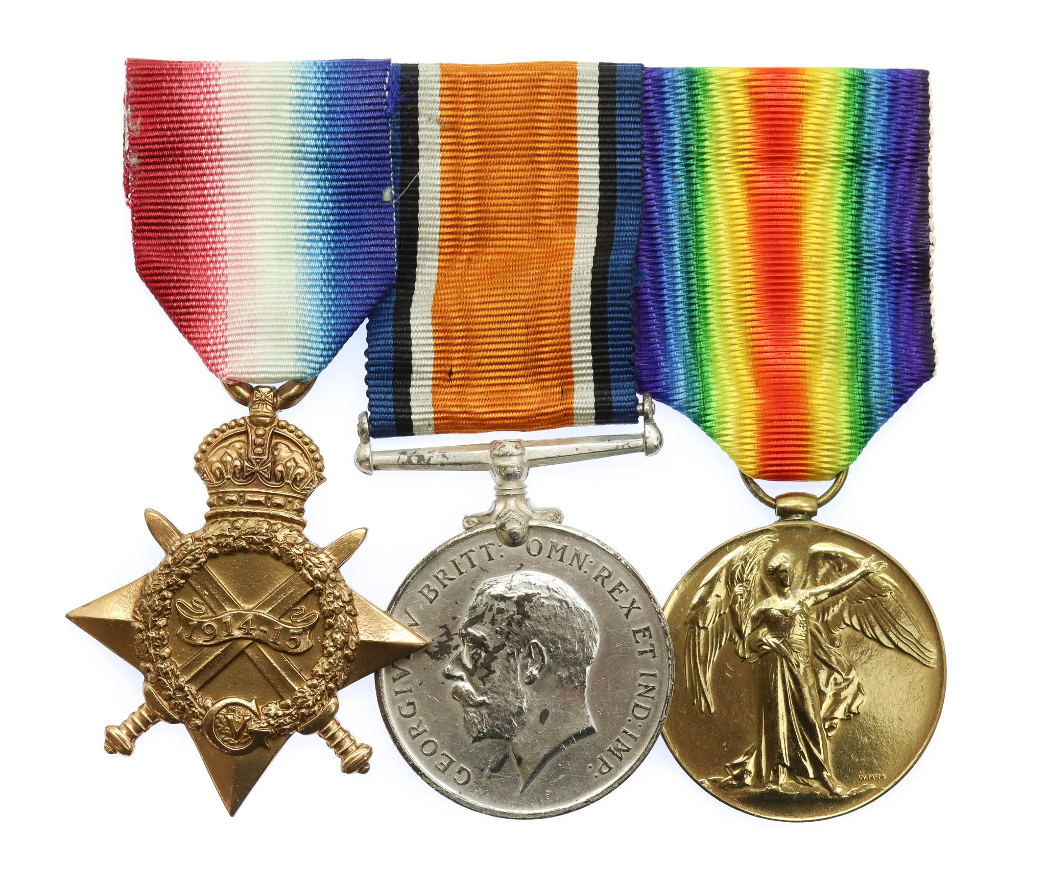 WW1 1914-15 Star Medal Trio - Pte. E. Rowson, Army Cyclist Corps