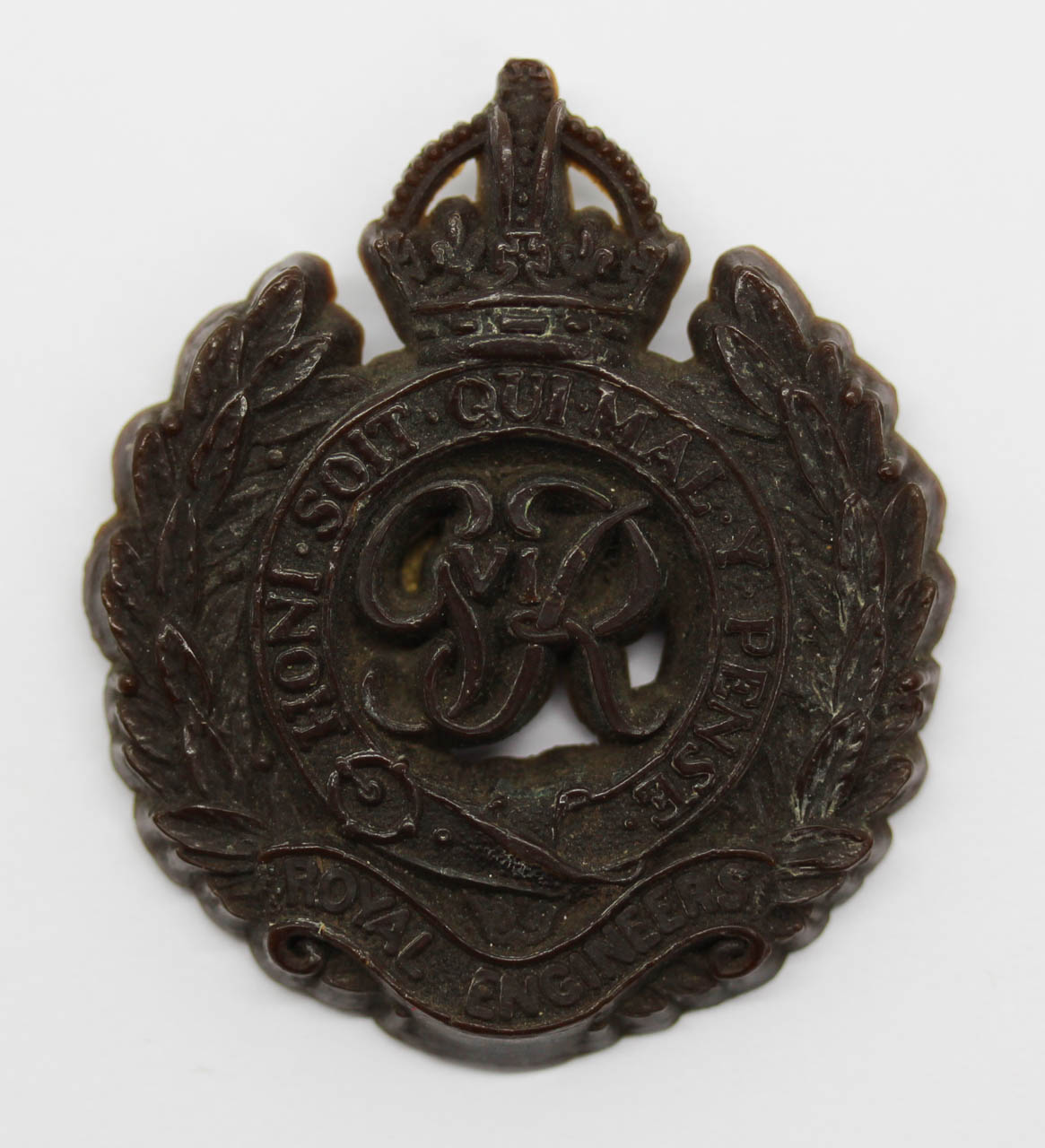 Royal Engineers WW2 Plastic Economy Cap Badge