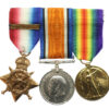 WW1 1914 Mons Star Prisoner of War Medal Trio - Pte. J. Buck, 2nd Bn. Yorkshire Light Infantry - Captured 1/11/14 (Messines)