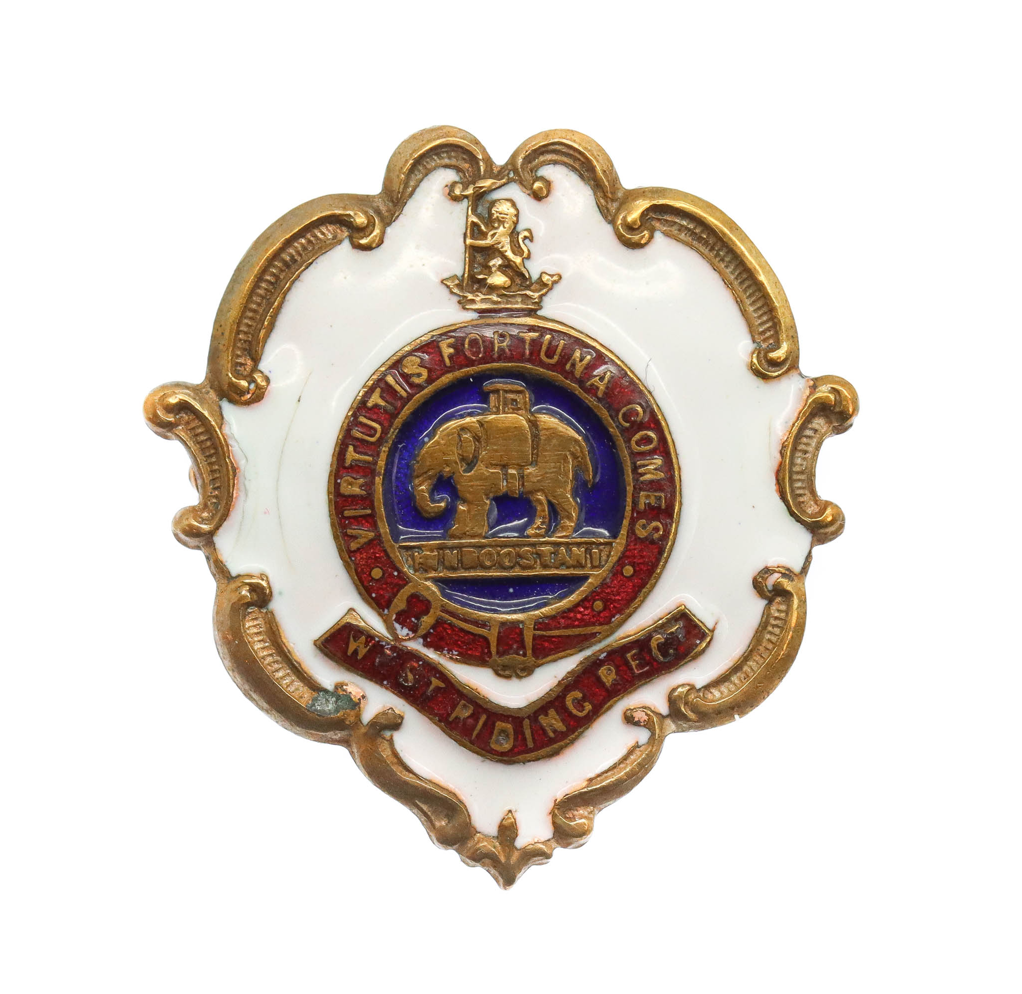 WW1 West Riding Regiment (Duke of Wellingtons) Enamelled Sweetheart Brooch