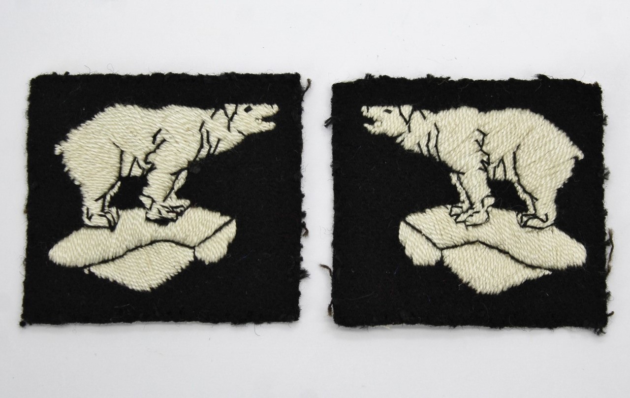 Pair of 49th (West Riding) Division Cloth Formation Signs (3rd Pattern)