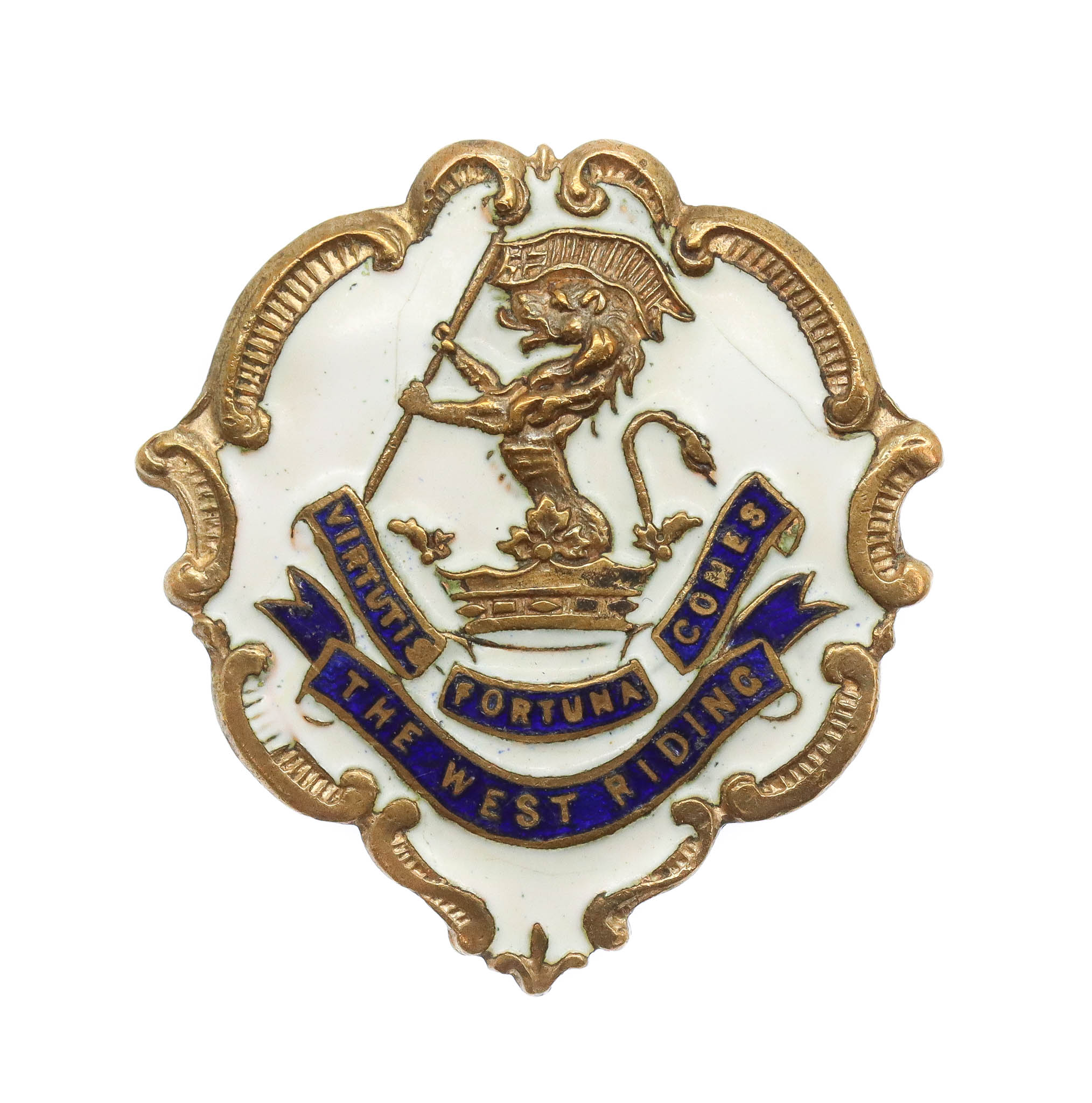 WW1 West Riding Regiment (Duke of Wellingtons) Enamelled Sweetheart Brooch