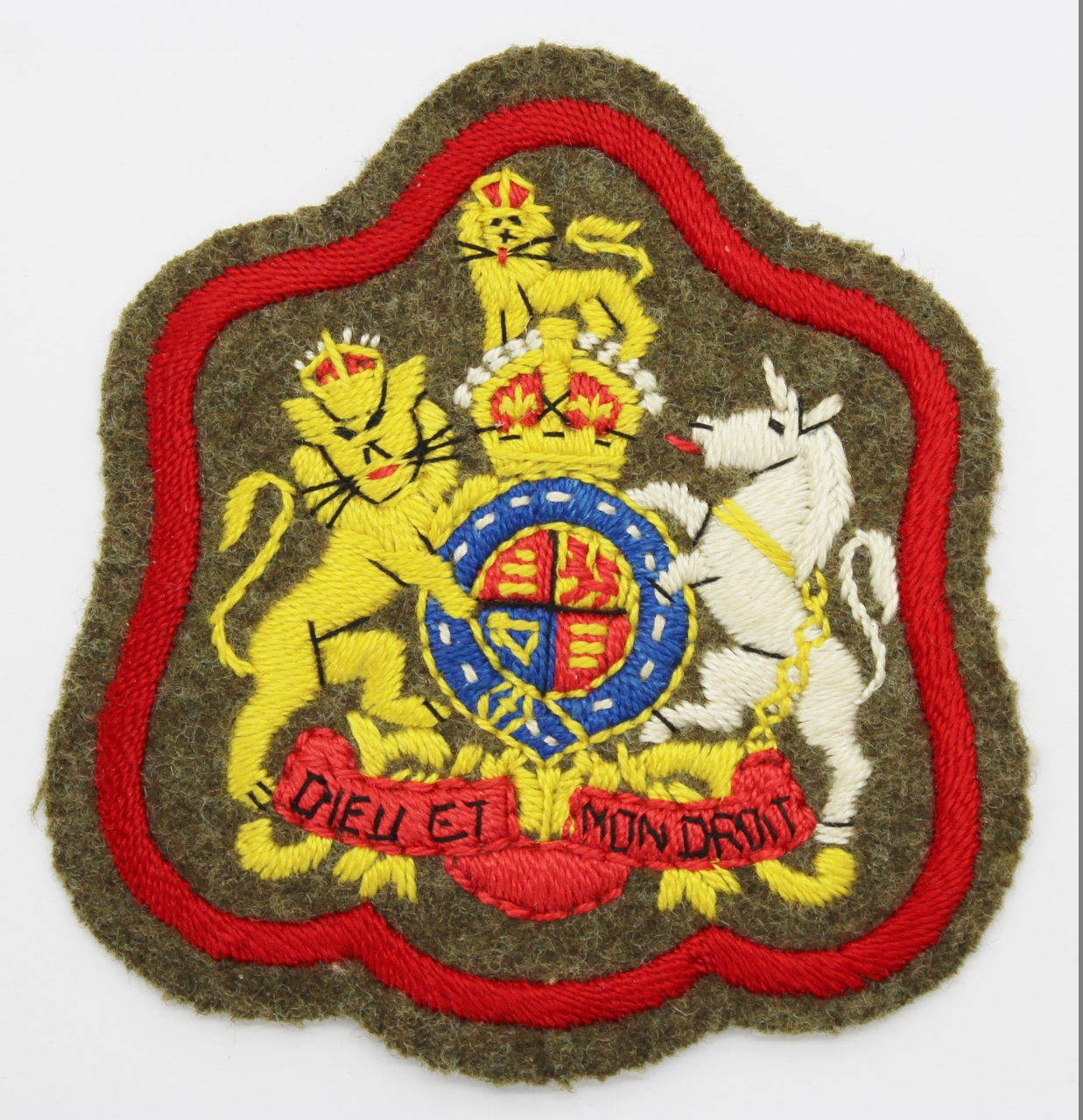 British Army RSM's Cloth Arm Badge - King's Crown
