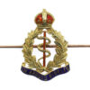 Royal Army Medical Corps (R.A.M.C.) 9ct Gold & Enamel Sweetheart Brooch - King's Crown 