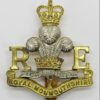 Royal Monmouthshire Royal Engineers Bi-metal Cap Badge - Queen's Crown