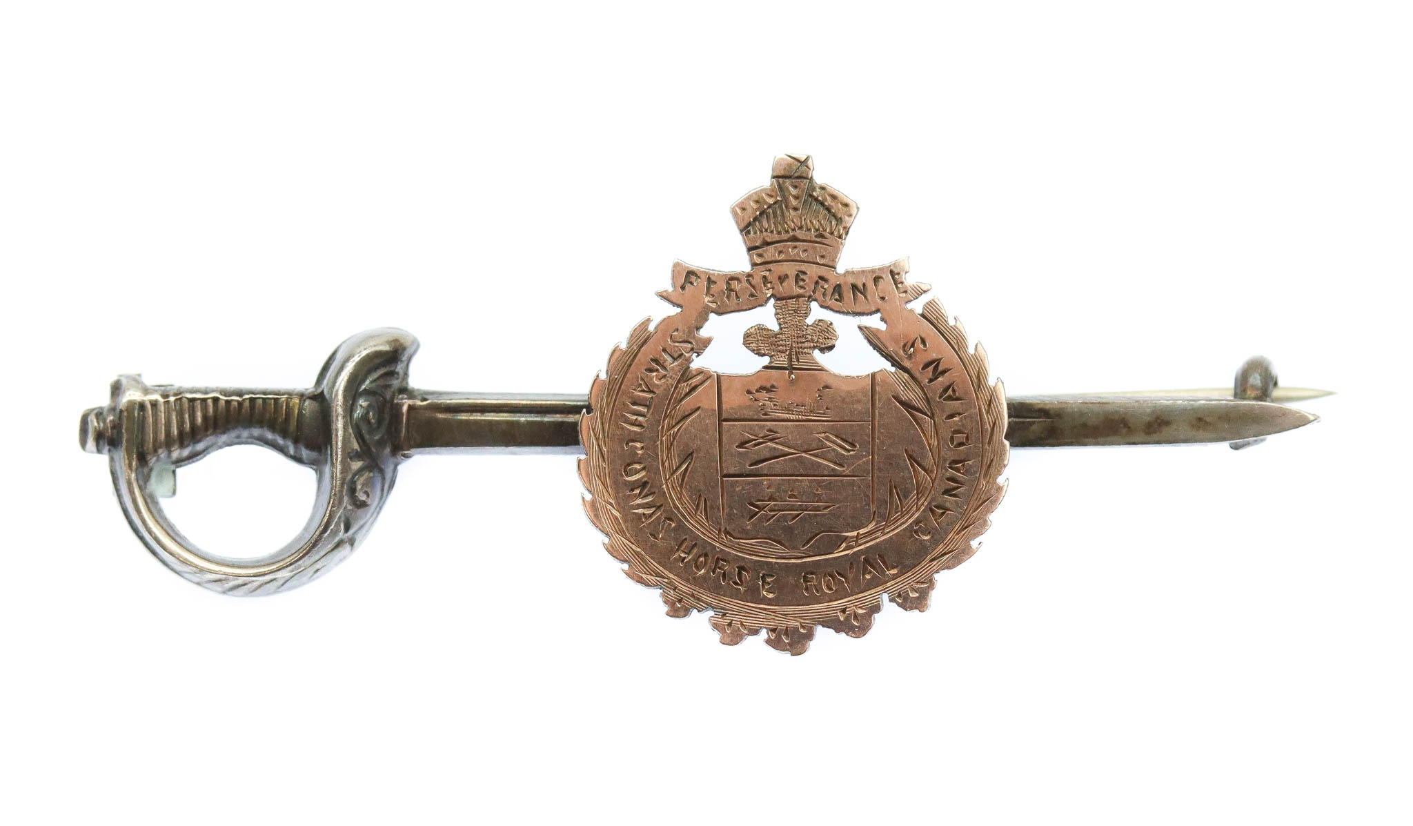WW1 Lord Strathcona's Horse (Royal Canadians) Sterling Silver Sword Sweetheart Brooch