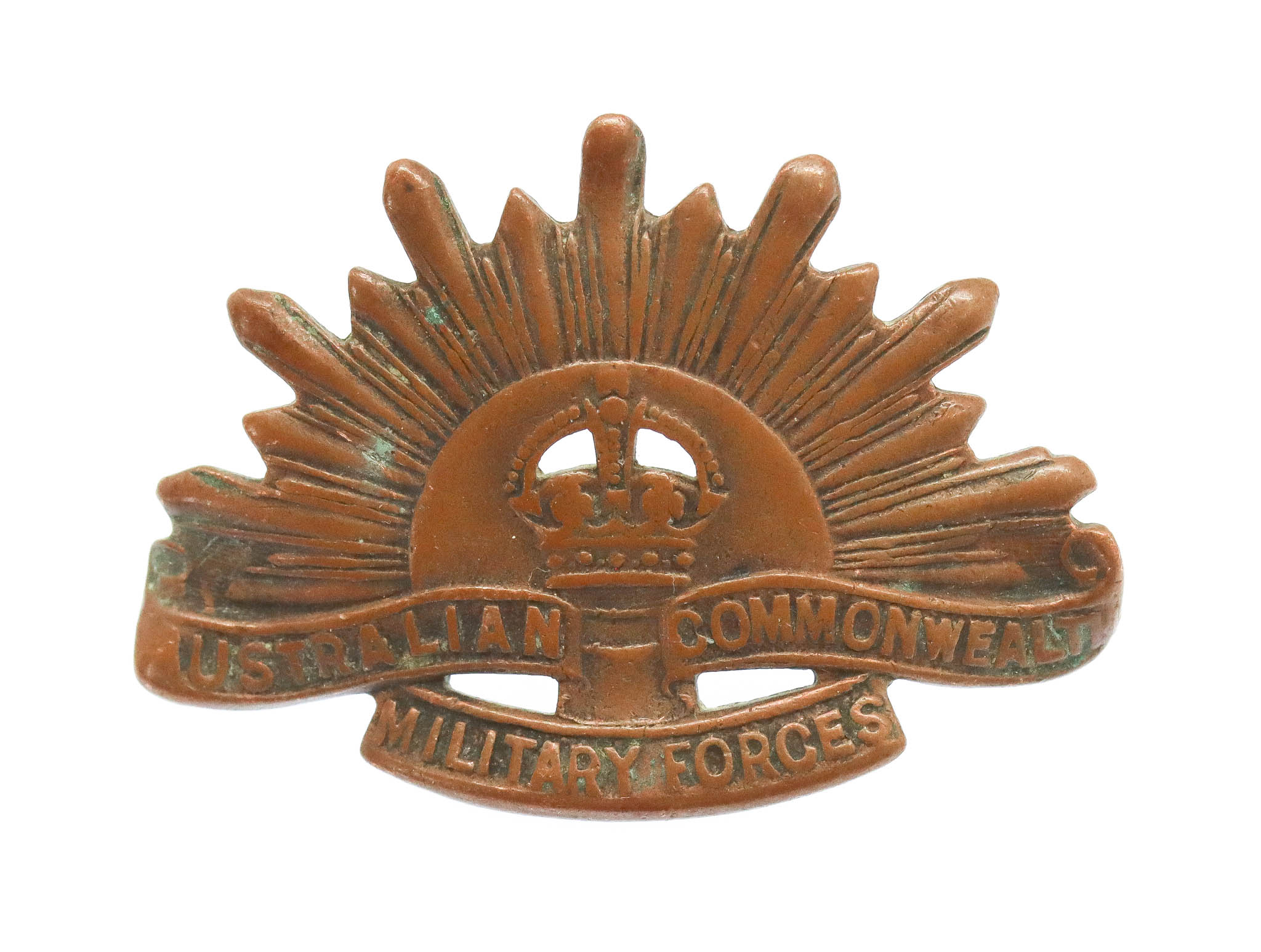 Australian Commonwealth Military Forces Collar Badge - King's Crown