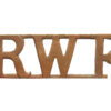 Royal Welsh Fusiliers (R.W.F.) Shoulder Title