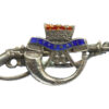 Duke of Cornwall's Light Infantry Sterling Silver Rifle Sweetheart Brooch