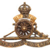 South African Artillery Cap Badge - King's Crown (Revolving Wheel)