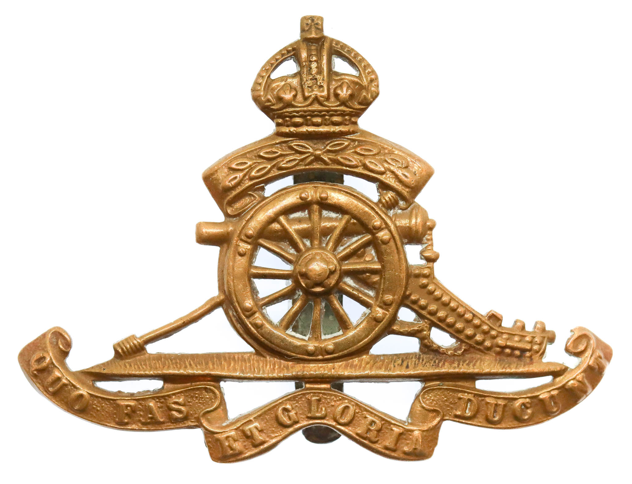 Royal Artillery Territorial Cap Badge - King's Crown
