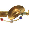 Boer War Patriotic Rifle Slouch Hat Sweetheart Brooch