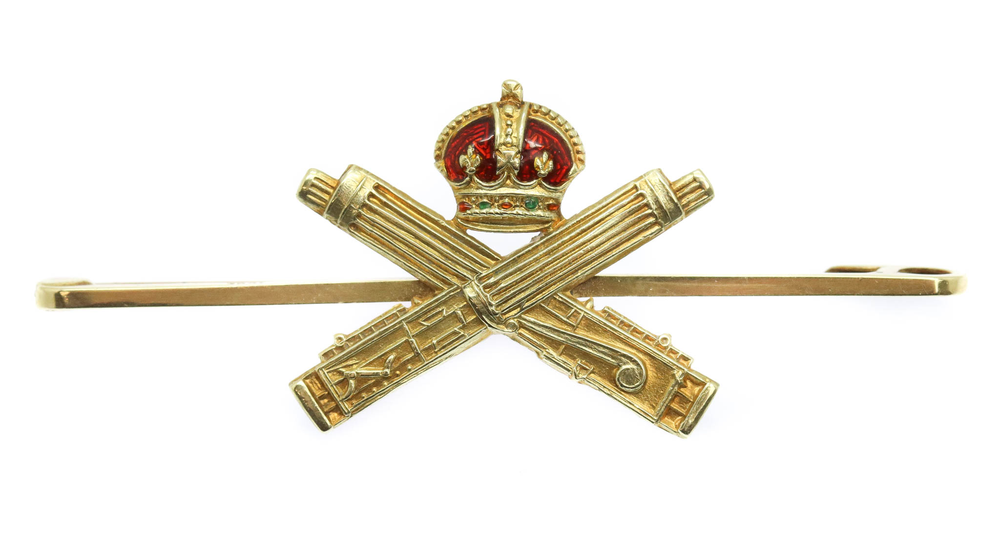 Machine Gun Corps (M.G.C.) 15ct Gold Sweetheart Brooch