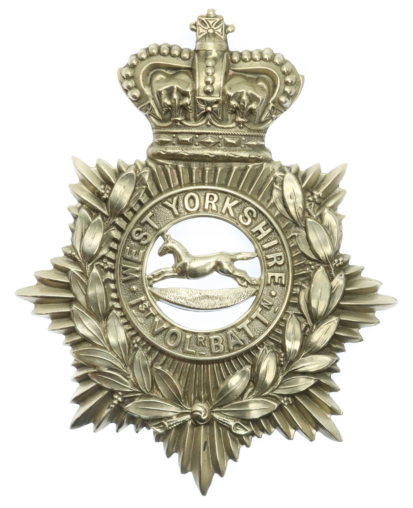 Victorian 1st Volunteer Bn. West Yorkshire Regiment Helmet Plate