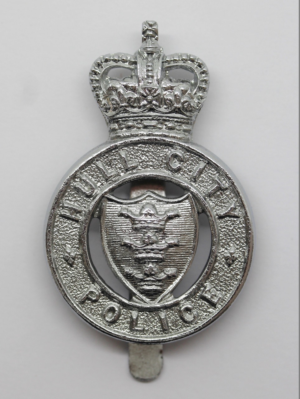 Hull City Police Cap Badge - Queen's Crown