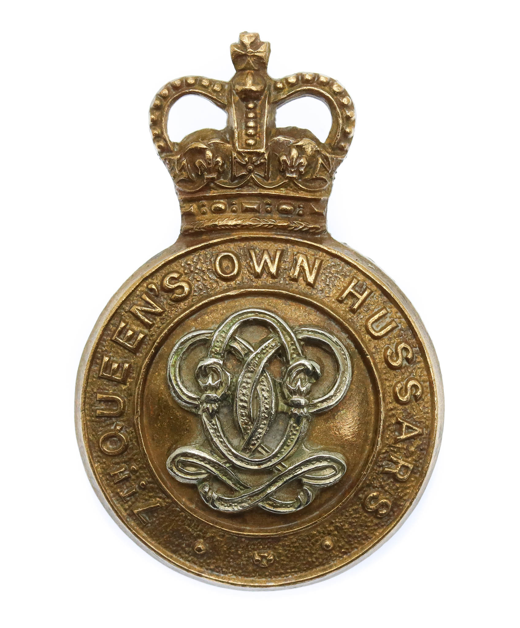 7th Queen's Own Hussars Cap Badge - Queen's Crown