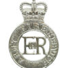 Army Fire Service Anodised (Staybrite) Cap Badge - Queen's Crown
