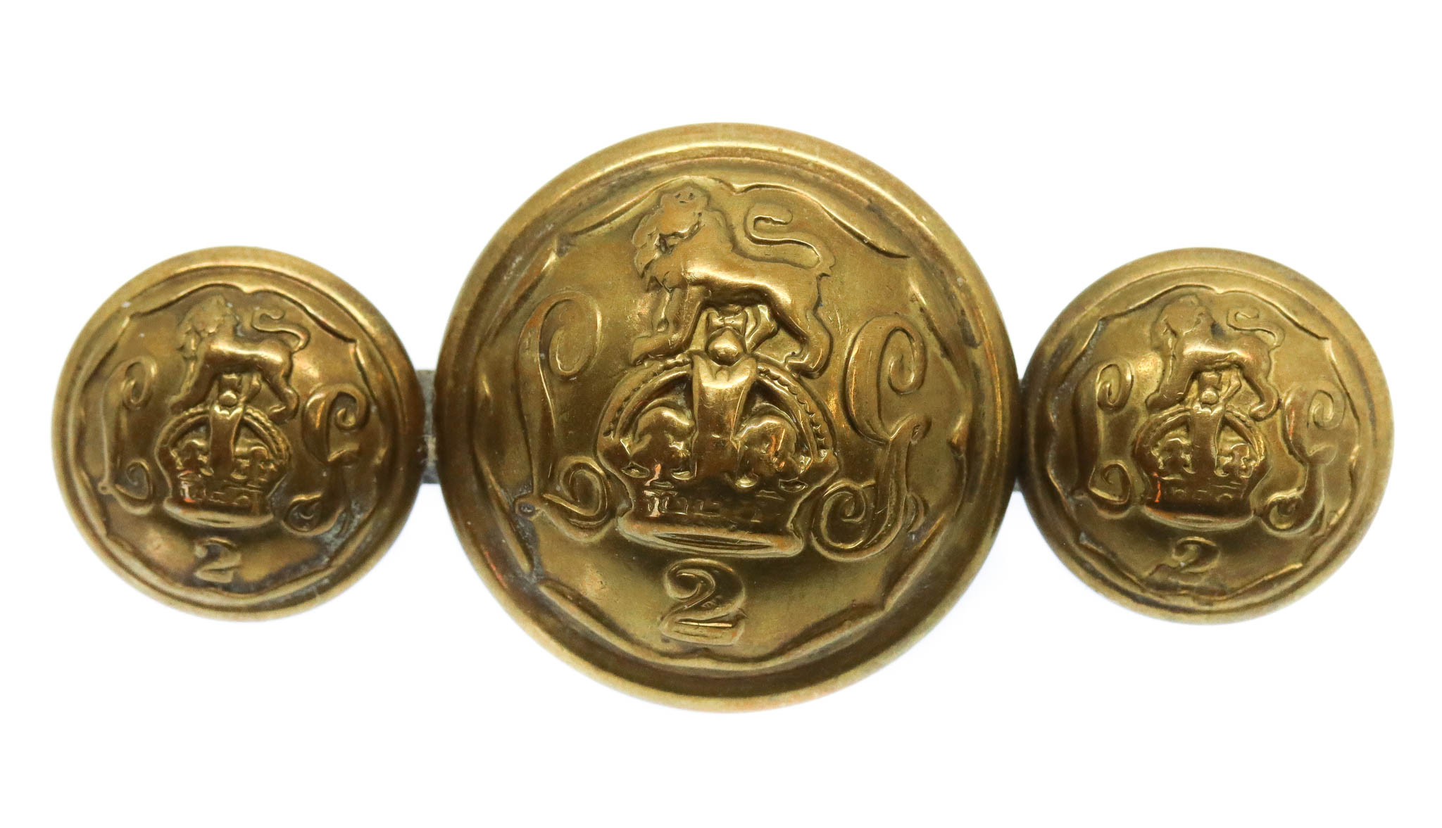 2nd Life Guards Button Sweetheart Brooch