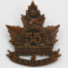 Canadian 55th (New Brunswick P.E.I.) Infantry Bn. C.E.F. WWI Cap Badge