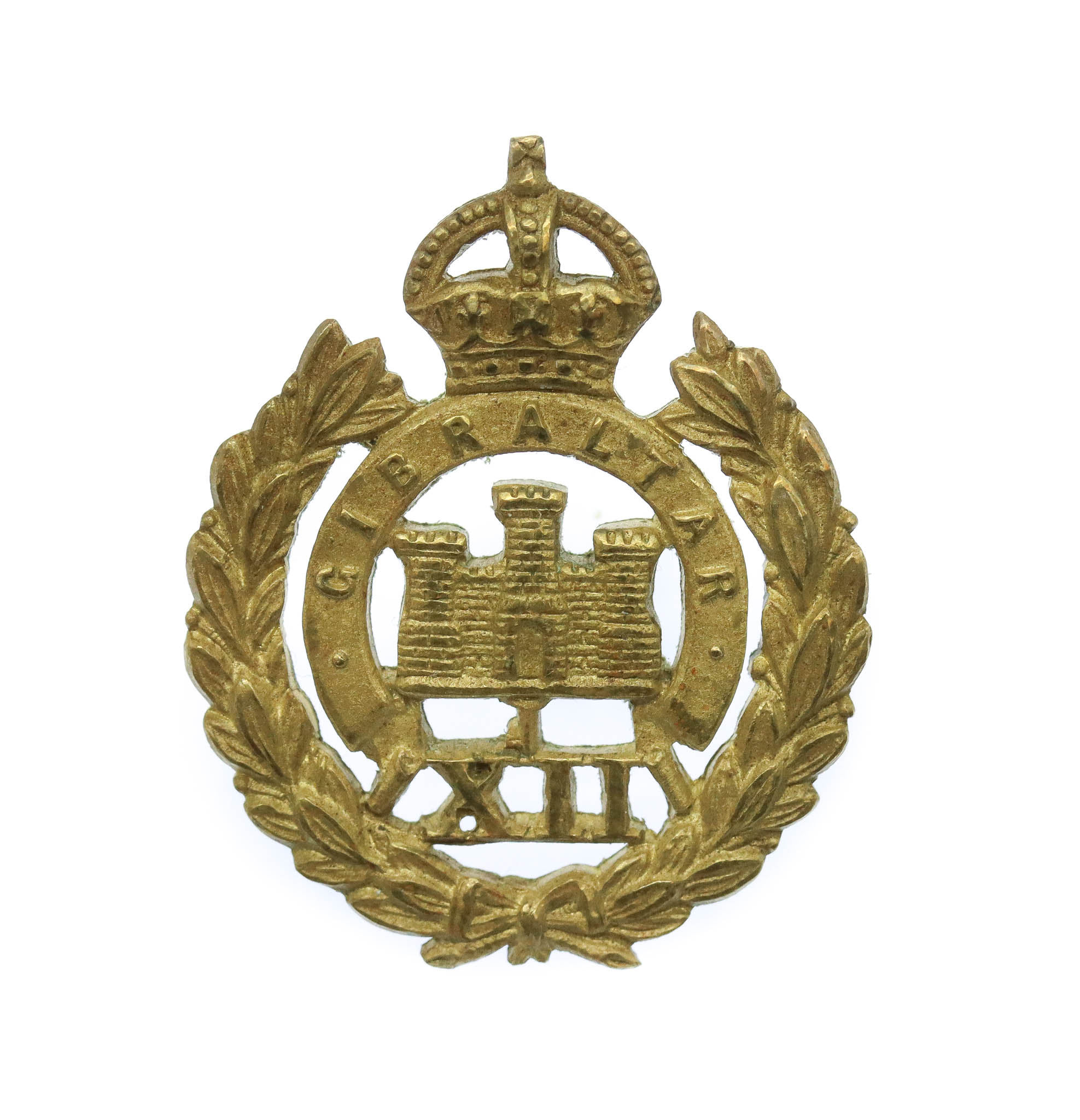 Suffolk Regiment Officer's No.3 Dress Collar Badge - King's Crown