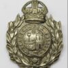 Scarborough Borough Police Wreath Helmet Plate - King's Crown