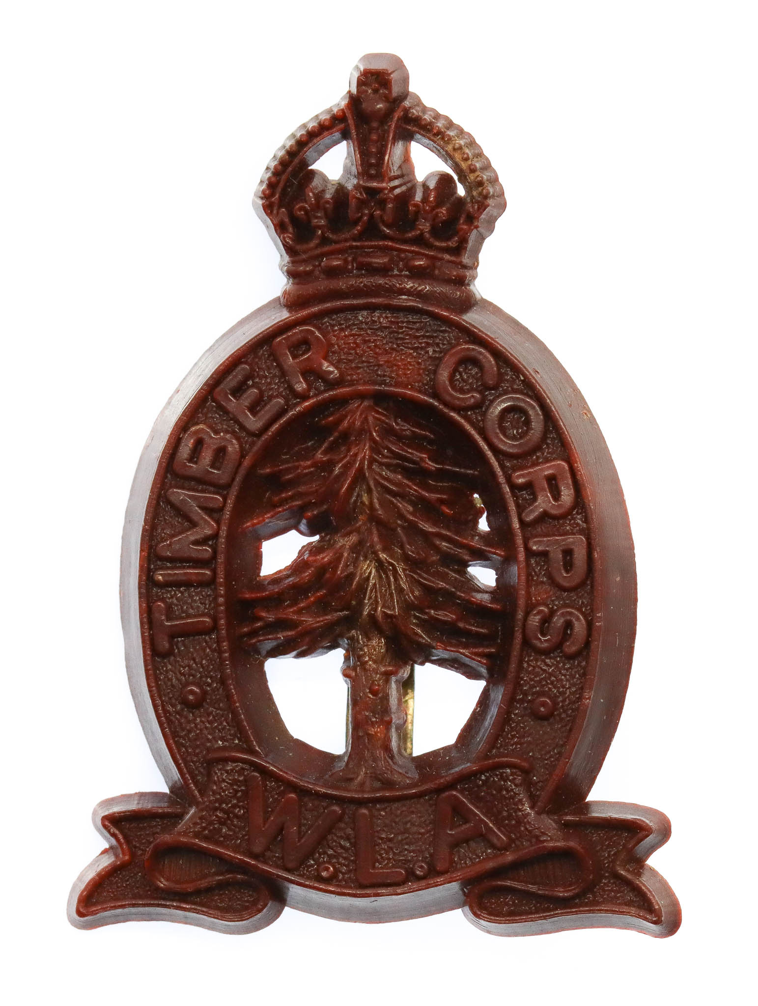 Timber Corps, Women's Land Army WW2 Plastic Economy Cap Badge