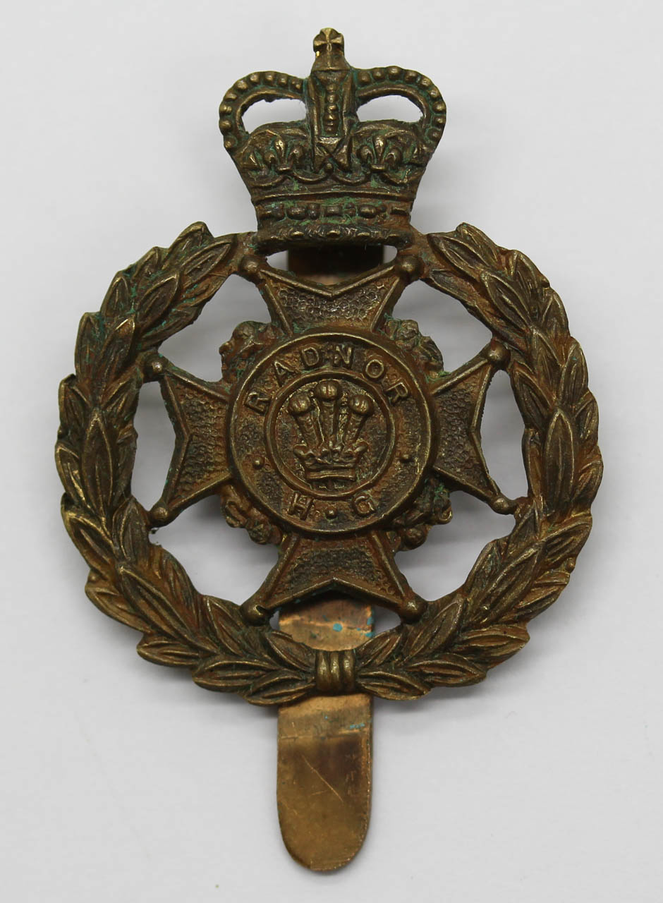 Radnor Home Guard Cap Badge - Queen's Crown