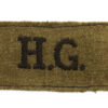 Home Guard (H.G.) Cloth Slip On Shoulder Title
