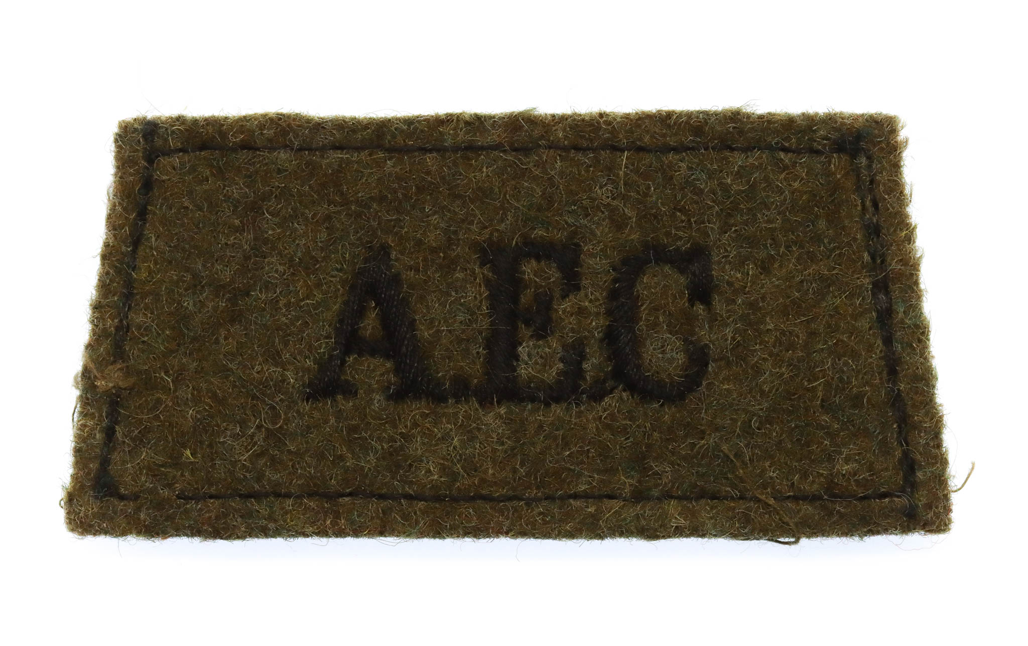 Army Educational Corps (A.E.C.) WW2 Cloth Slip On Shoulder Title