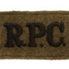 Royal Pioneer Corps (R.P.C.) Cloth Slip On Shoulder Title