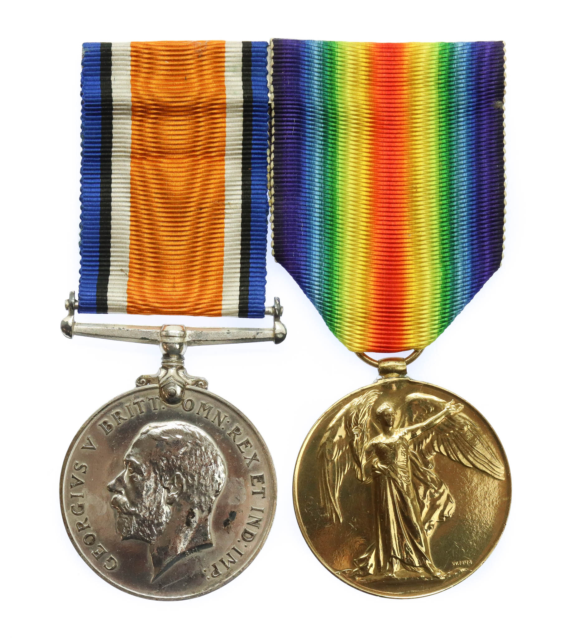 WW1 British War Medal & Victory Medal Pair - Pte. J. Kenworthy, West Yorkshire Regiment