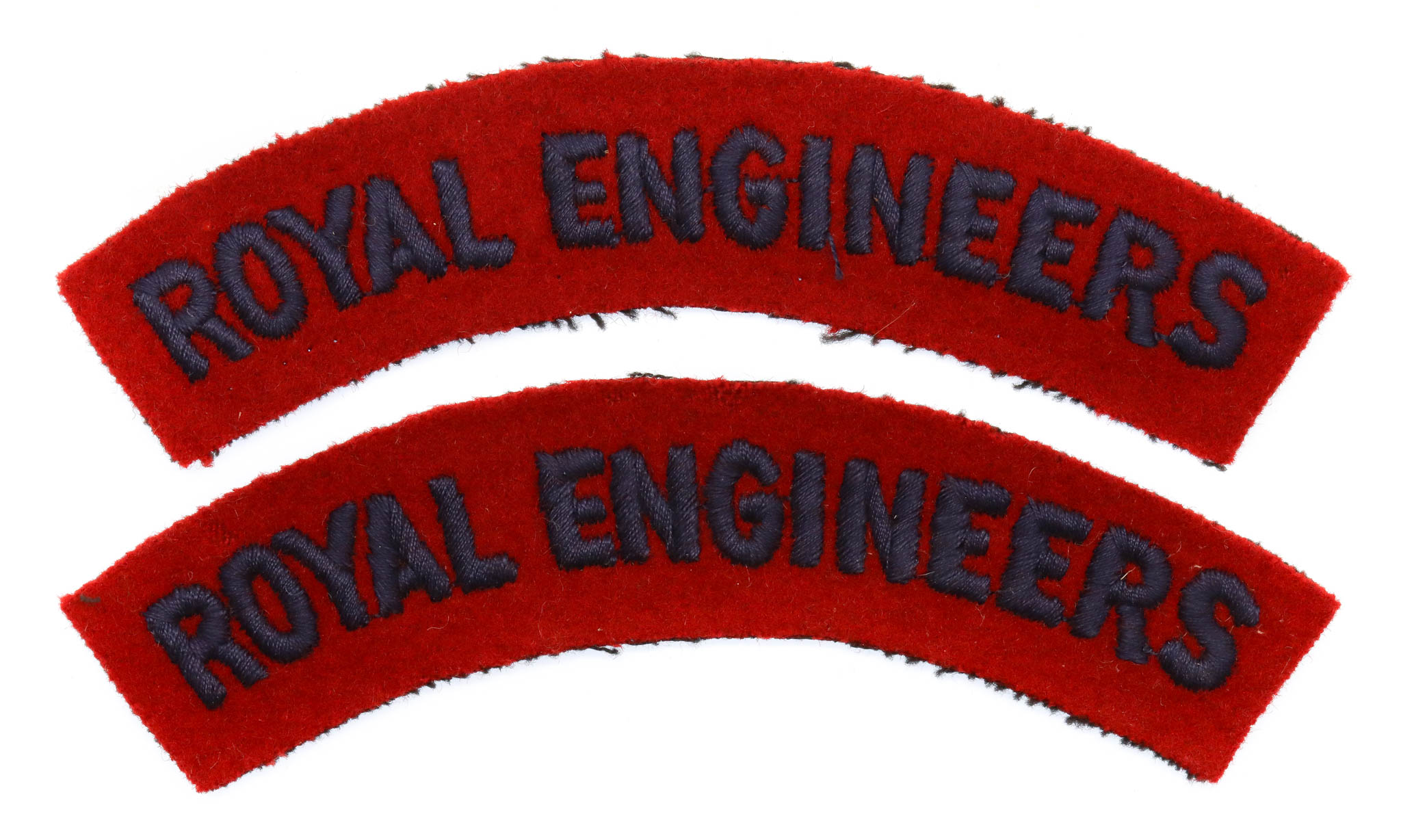 Pair of Royal Engineers (ROYAL ENGINEERS) Cloth Shoulder Titles