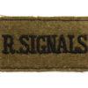 Royal Corps of Signals (R. SIGNALS) Cloth Slip On Shoulder Title