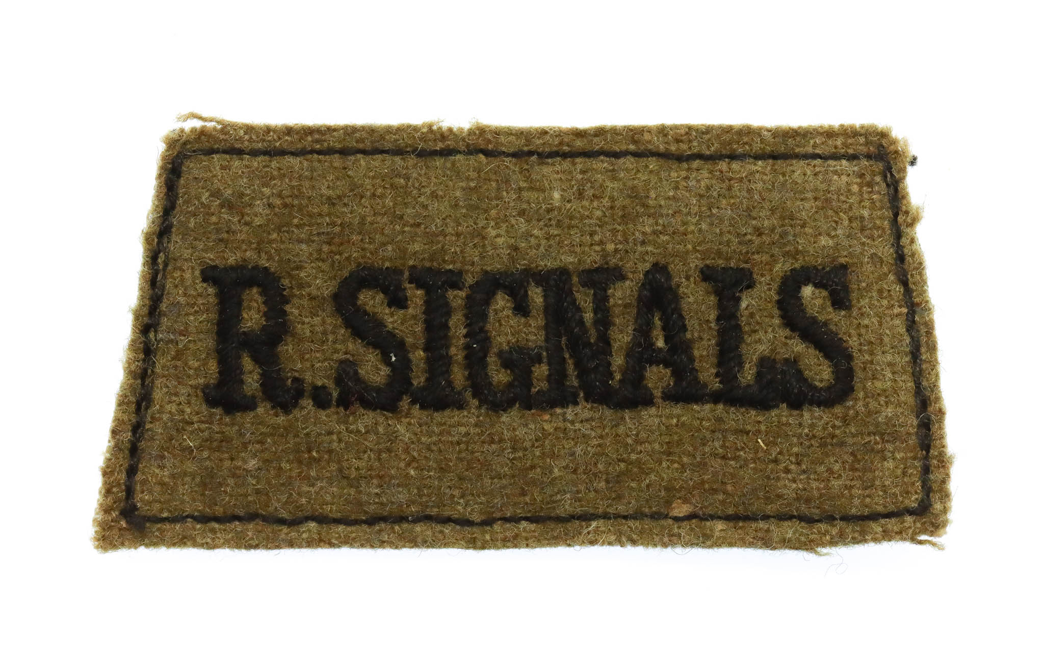 Royal Corps of Signals (R. SIGNALS) Cloth Slip On Shoulder Title