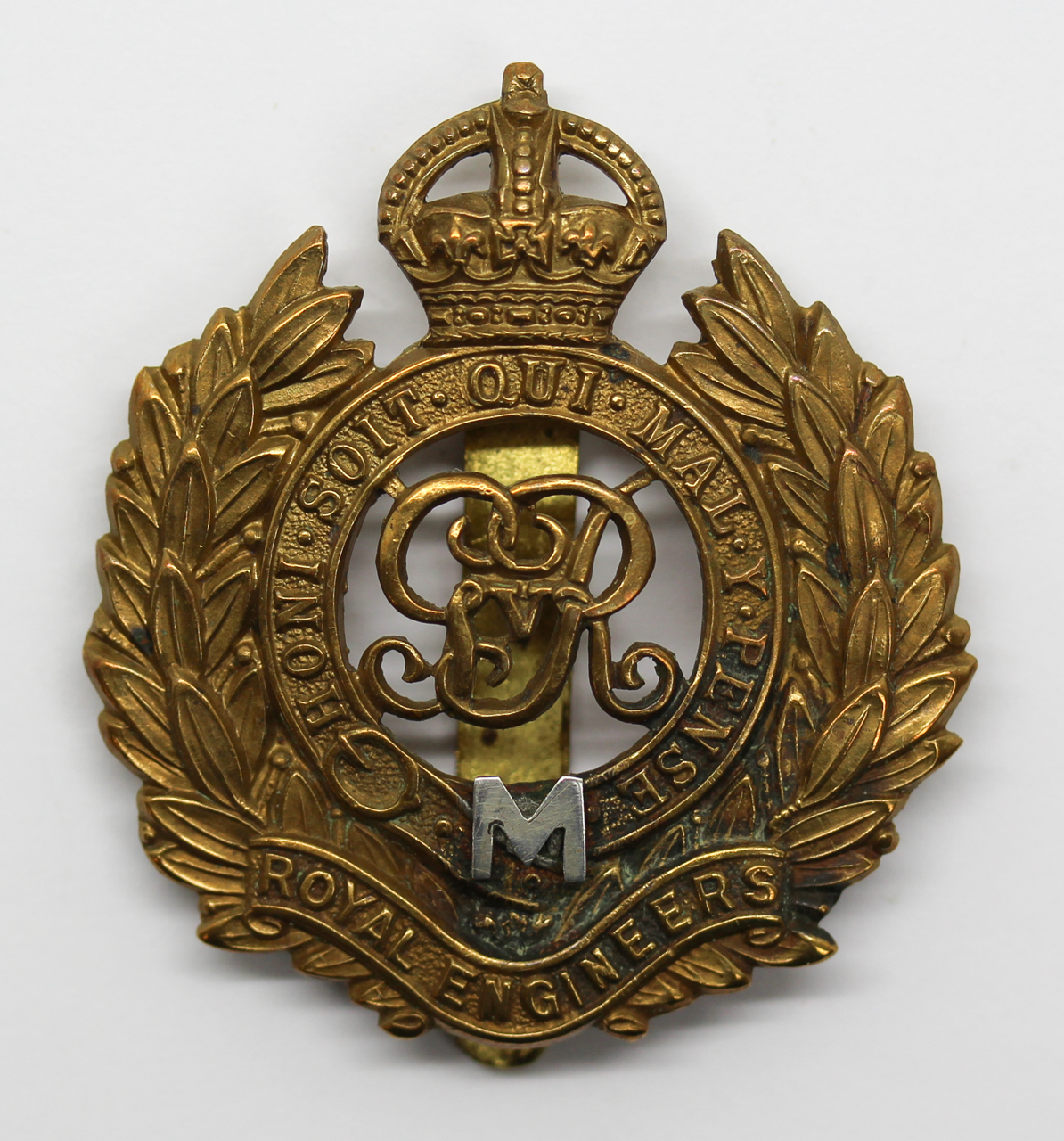 George V Royal Engineers Militia Cap Badge