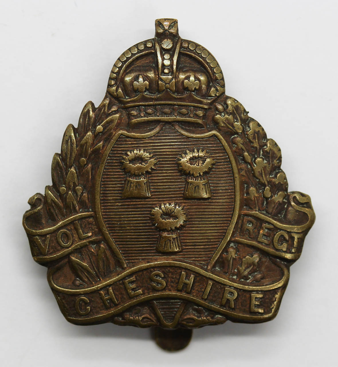 Cheshire Volunteer Regiment WWI VTC Cap Badge