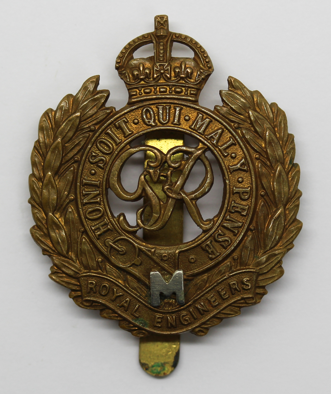 George VI Royal Engineers Militia Cap Badge