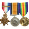 WW1 1914 Mons Star and Bar Medal Trio - L.Cpl. (Later C.S.M.) D. Deakin, Royal Warwickshire Regiment - Wounded in Action