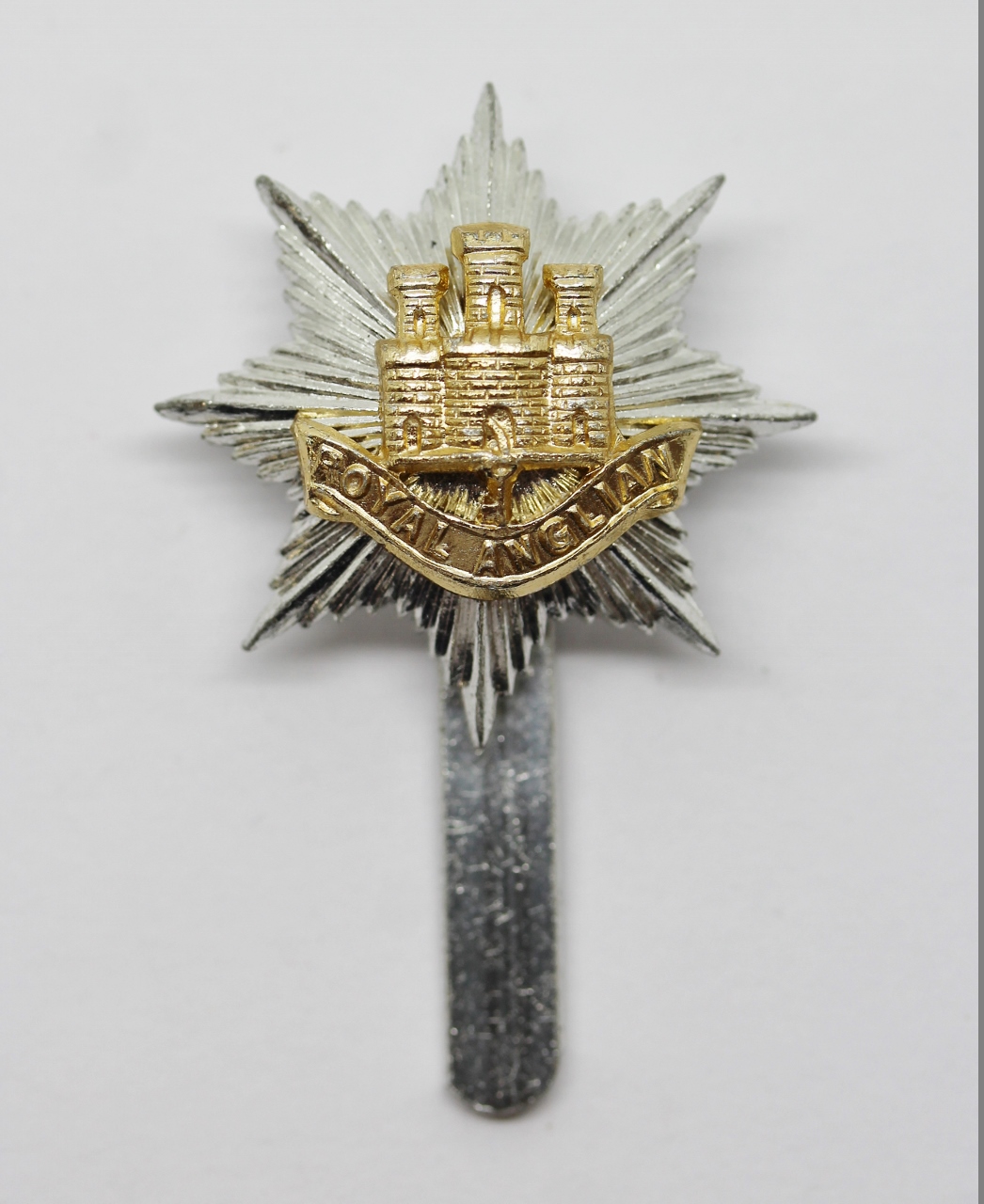 Royal Anglian Regiment Anodised (Staybrite) Cap Badge
