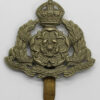 Derbyshire Yeomanry Cap Badge - King's Crown (White Metal)