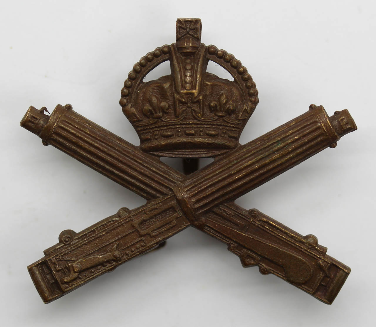WWI Machine Gun Corps Officer's Service Dress Cap Badge