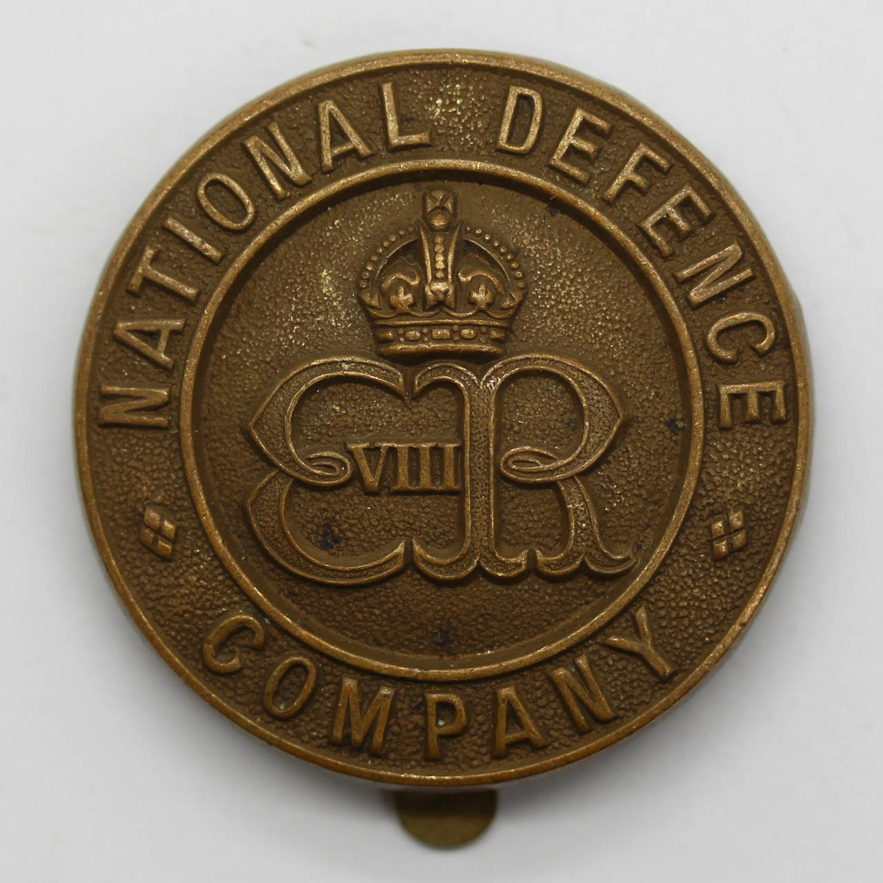 Edward VIII National Defence Company Cap Badge