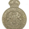 Metropolitan Police Special Constabulary White Metal Cap Badge - King's Crown