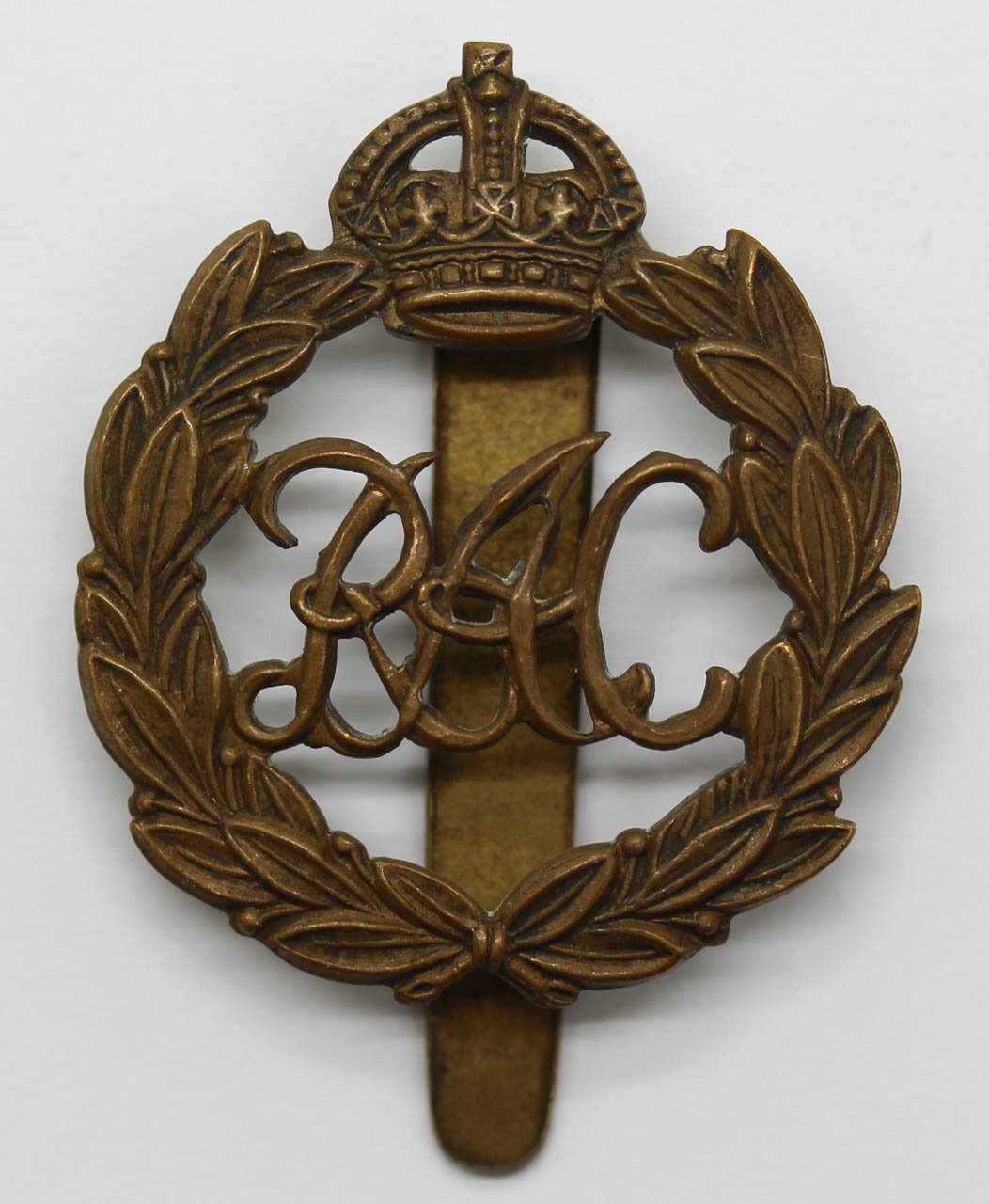Royal Armoured Corps (R.A.C.) Cap Badge - King's Crown (1st Pattern)