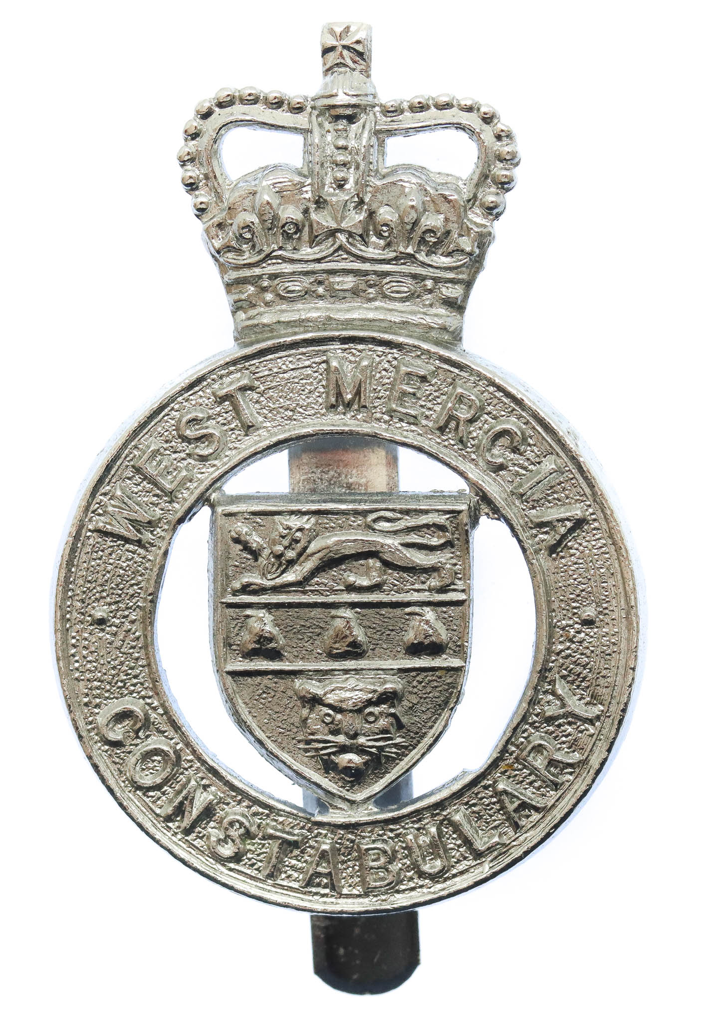 West Mercia Constabulary Cap Badge - Queen's Crown