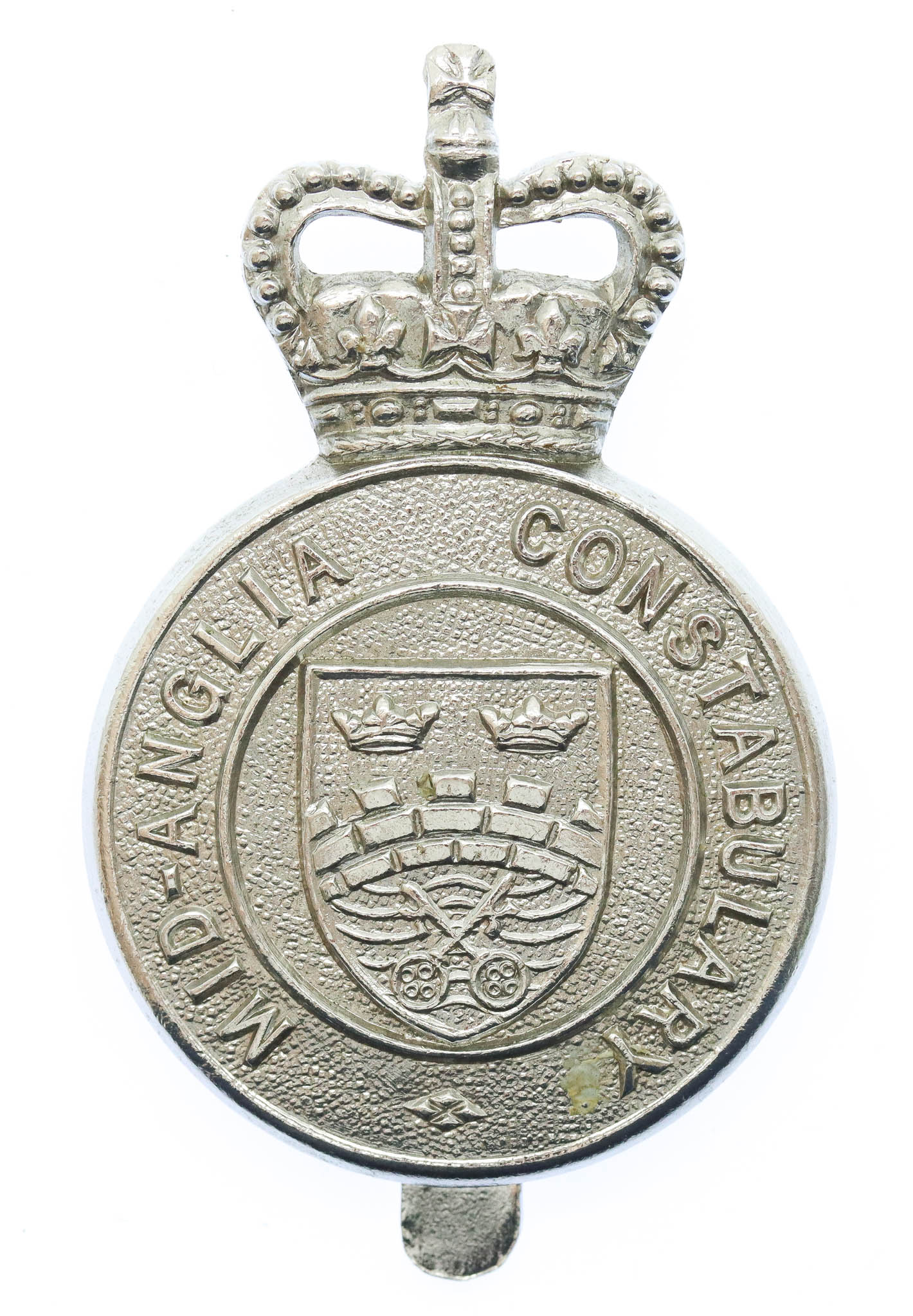 Mid-Anglia Constabulary Cap Badge - Queen's Crown
